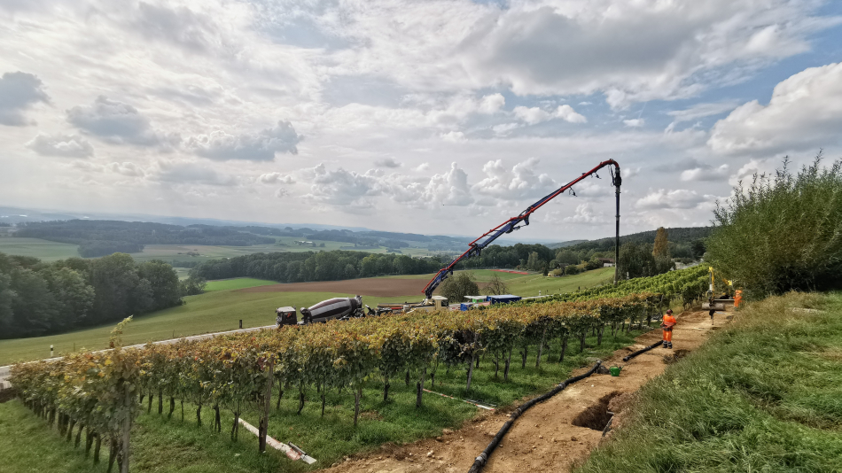 Sanierung obere Stützmauer, Kalchrain