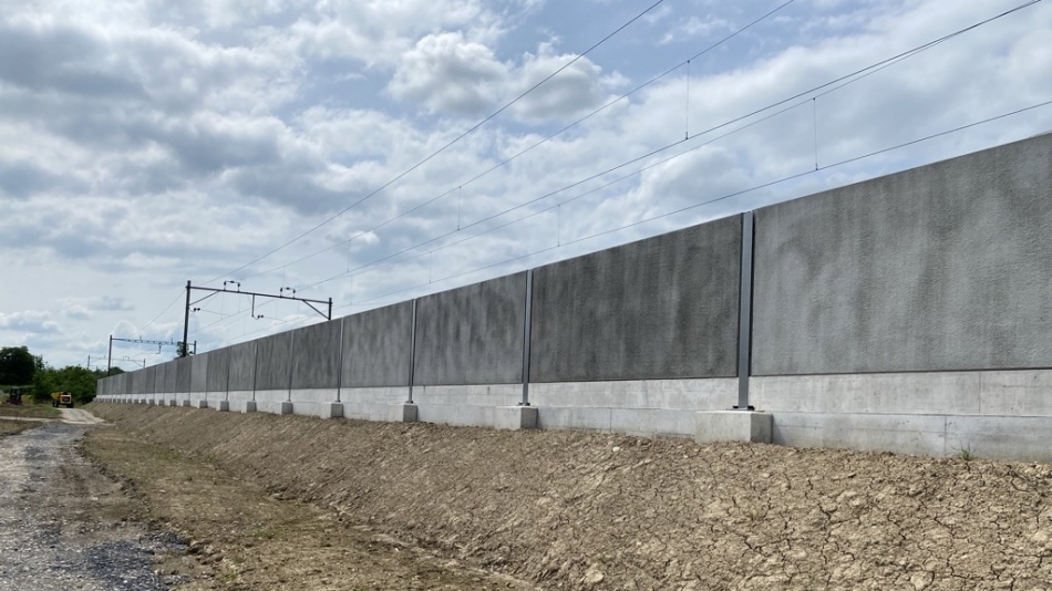 Lärmschutzwand Erschliessung Taubenweg, Erlen